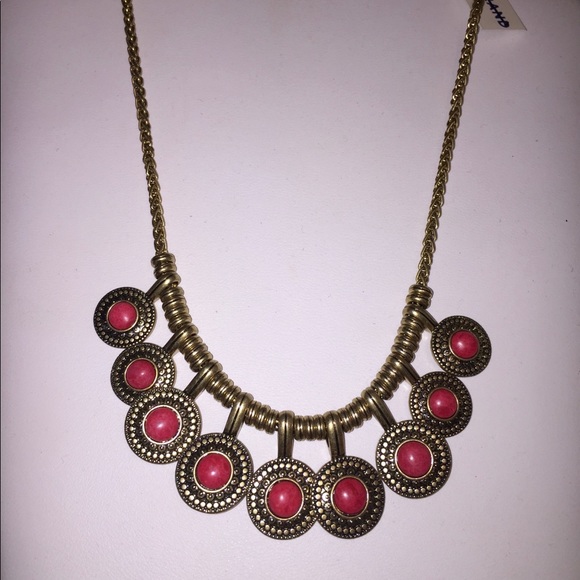 🛑 SOLD 🚨LUCKY BRAND 3 Pc Coral Gold Tone Necklace Bracelet Earrings Set $133 NWT - Picture 9 of 11